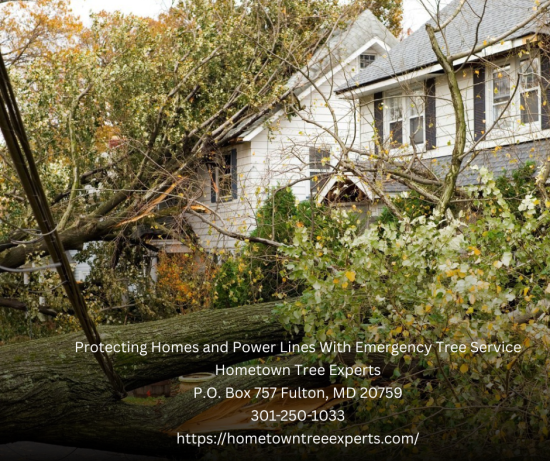 Protecting Homes and Power Lines With Emergency Tree Service