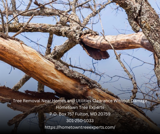 Tree Removal Near Homes and Utilities Clearance Without Damage